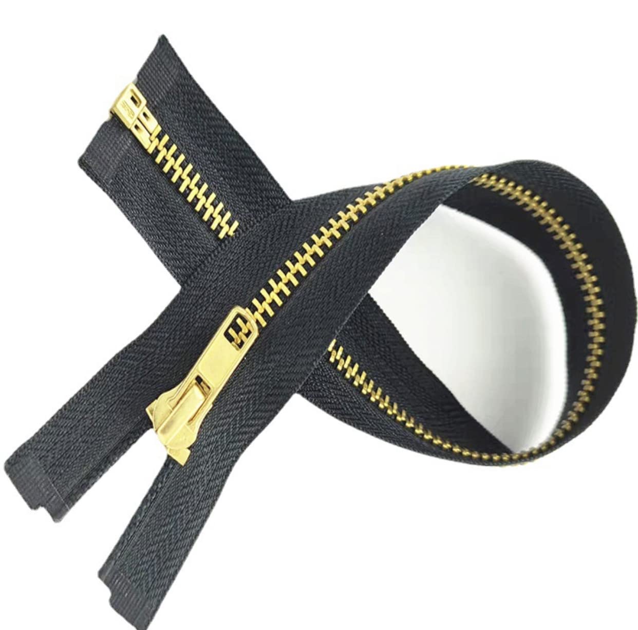 2 Units/Open Metal Zippers, Available in Maya 5#, Zipper for Sewing, Black, Blue, Beige, Green, Gray, Silver, Various Colors and Measurements, Zipper for Sewing, (65cm 2U, 322)