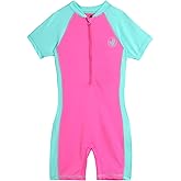 Body Glove Kids Swimsuits - UPF 50+ Short Sleeve One Piece Rashguard Bathing Suit for Girls and Boys (Sizes: 2T-12)