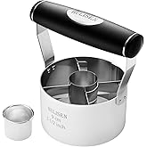 HULISEN Donut Cutter, 3.5 inch Stainless Steel Doughnut Cutter with Soft Grip Handle, and Small Biscuit Cutter, Professional Baking Dough Tools, Gift Package