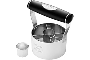 HULISEN Donut Cutter, Round Doughnut Cutter with Soft Grip Handle, Bonus Small Biscuit Cutter, Professional Baking Dough Tool