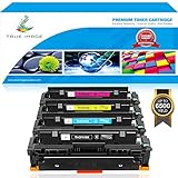 True Image 4Pack Compatible HP 410X Toner 410A CF410X CF410A CF411X CF412X CF413X for HP Color Laserjet Pro MFP M477fdn M477fnw M477fdw M477 M452nw M452dn M452dw M452 M377dw Printer Toner Ink