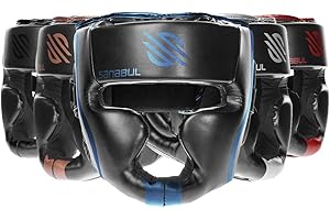 Sanabul Essential Boxing Headgear for Men & Women, Muay Thai MMA Headgear with Protective Padding, Full Face Coverage for Sparring Training