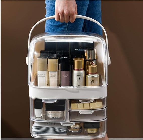 YHZY Caja De Almacenamiento De Cosméticos Transparentes Cajón Portátil