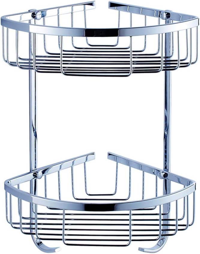 LANN Bathroom 2Tier Corner Shelf Basket with Towel Hook