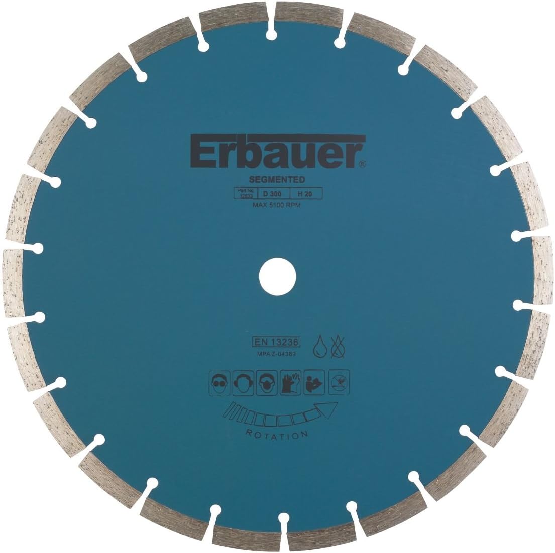 Erbauer Segmented Diamond Blade 300 x 20mm Amazon.co.uk DIY & Tools