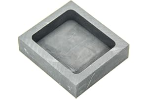 JIUDANI Graphite Ingot Mold, Melting Casting Mould, Silver Ingot, for Gold Silver Aluminum Copper Brass Zinc Plumbum and Alloy Metals,(70x80x20mm-900g Gold; 483g Silver)