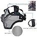 Coxeer Tactical Airsoft Mask Striker Steel Metal Mesh Lower Half Face Mask (Two Belt Black)