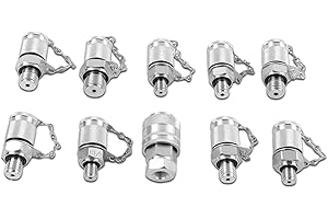 SINOCMP 10 Pcs Test Connector Hydraulic Pressure Gauge Tee Coupling Fittings for Construction Machinery Excavator