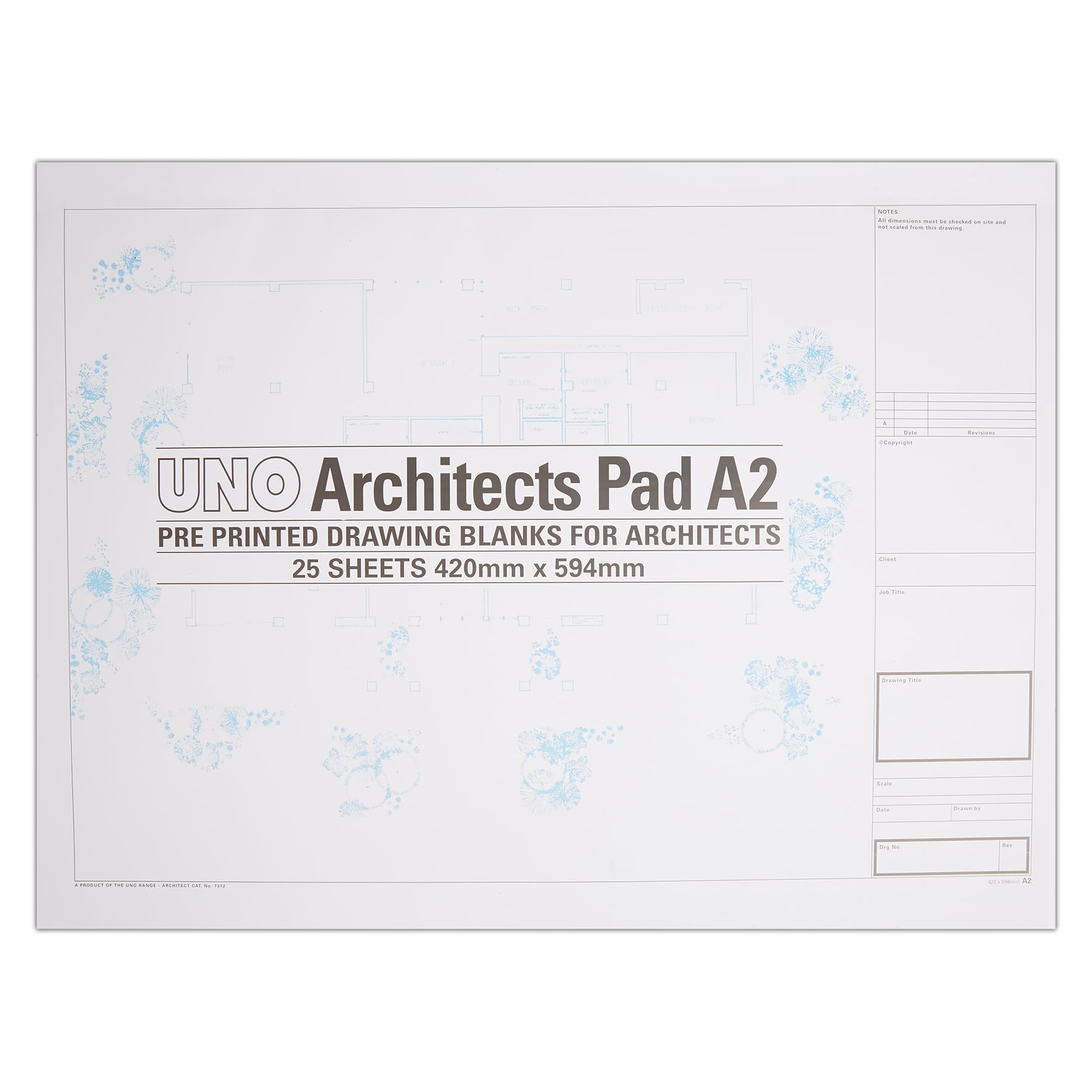 UNO 90 GSM A2 25 Sheets Architects Pad