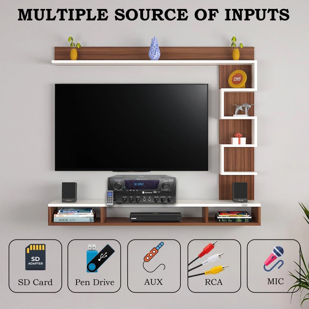 Home Theater Sound System Kit - 1000 Watts Bluetooth Amplifier w/ 4 QTY of 8