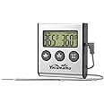 Yacumama Digital Oven Thermometer for Oven, Electric Oven, Instant Read, Safe Leave In for Meat cooking, BBQ, Candy, Smoker, 