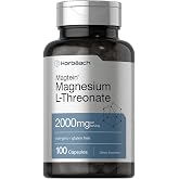 Horb&auml;ach Magtein Magnesium L-Threonate | 2000mg Supplement | 100 Capsules | For Men &amp; Women | Non-GMO and Gluten Free