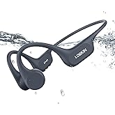 LOBKIN Bone Conduction Headphones Bluetooth 5.4 Swimming Headphones Underwater IP68 Waterproof Open Ear Sports Bone Conduction Earphones with Mic and Built-in 32GB MP3 for Running,Cycling,Gym