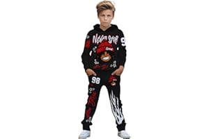 GENERIC boys' clothing sets, 2-Piece Hoodie & Pants Outfits for Boys Size 4-14 | Lightweight Non-Fleece Fall & Spring Clothing Sets