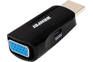 HDMI to VGA, Benfei Compact Gold-Plated HDMI to VGA Adapter (Male to Female) Compatible for Computer, Desktop, Laptop, PC, Mo