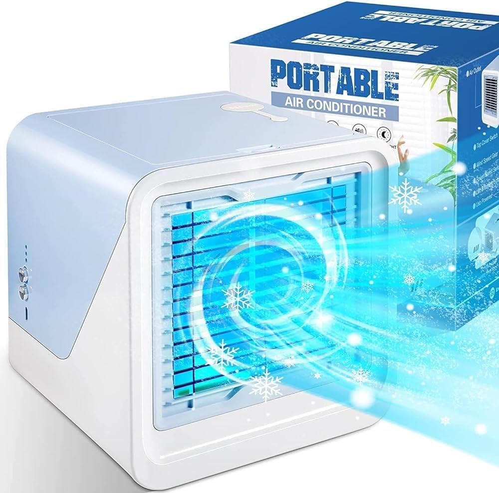 Portable Air Conditioner, Evaporative Air Cooler Unit With 3 Wind Speeds, Powerful