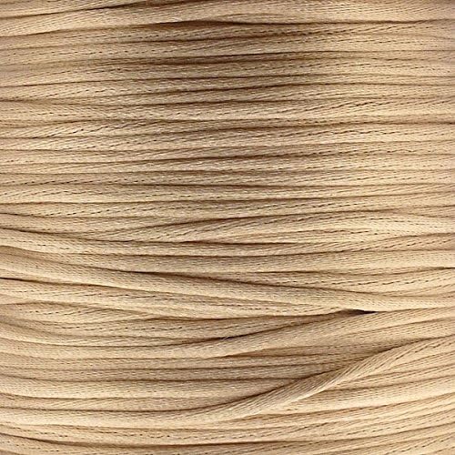 1mm Rattail Satin Cord - Champagne - 5m