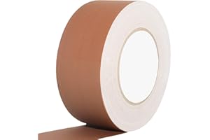 AMOGATO Brown Gaffer Tape 2 Inch x 27 Yard,Gaffers Tape Brown,Rubber Adhesive Leaves No Residue,Waterproof,Multipurpose,Easy to Tear,Great for Concerts, Weddings or More