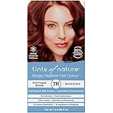 Tints of Nature 7R Soft Copper Blonde Permanent Hair Dye, Nourishes Hair and Covers Greys, Ammonia-Free, 4.4 fl oz