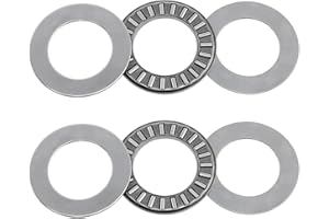 Fengxiaomin-2 Sets Thrust Needle Roller Bearing with Washer NTA1220+2TRA Thrust Needle Roller Bearing 0.75 Inch Inside Diameter 1.25 Inch Outside Diameter Thrust Bearing