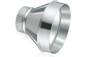 Otoolling 7 Inch to 4 Inch Duct Reducer Increaser Galvanized Steel Air Duct Adapter Round Crimped Pipe Connector Fitting Coupling for HVAC Ventilation Systems