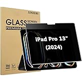 XINDERS Privacy Screen Protector for iPad Air 13 Inch M3 2025 & M2 2024 (7th/6th Generation) & iPad Pro 13 Inch M4 7th Gen, Anti-Spy, Anti-Scratch, Bubbles Free, Apple Pencil Compatible, 1 Pack