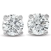 Pompeii 1/2Ct Round Brilliant Cut Diamond Stud Earrings in 14K Gold Classic