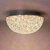DAKASON LED Ceiling Light Fixture Flush Mount, Crystal Chandelier Modern Ceiling Light for Kitchen, Hallway, Living Room, Foy