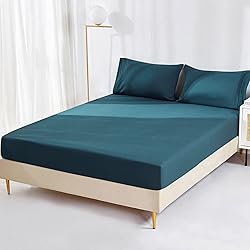 YIYEA Fitted Sheet with Pillowcase, 1800TC Hotel