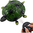 Tipmant RC Turtle IR Remote Control Tortoise Crawl Fake Electric Animal Toy Realistic for Toddler Kids Birthday Gifts (Green)