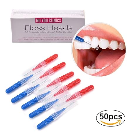Bürsten für die Zahnzwischenräume (50 Stück) von River Lake, Zahnstocher, Zahnseide, Dental-Hygiene-Bürsten, Werkzeug zur Zah