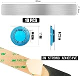 SPANN Magnetic Stainless Steel Strips 4Pcs 30cm w/ 10 Magnets Office Home view 2