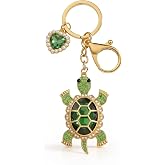 Hoheng Turtle Keychain Sea Turtle Bag Charm Rhinestone Ocean Gift for Women | Turtle keychain with sea turtle charm design for handbags purses ocean accessories and meaningful gifts for women