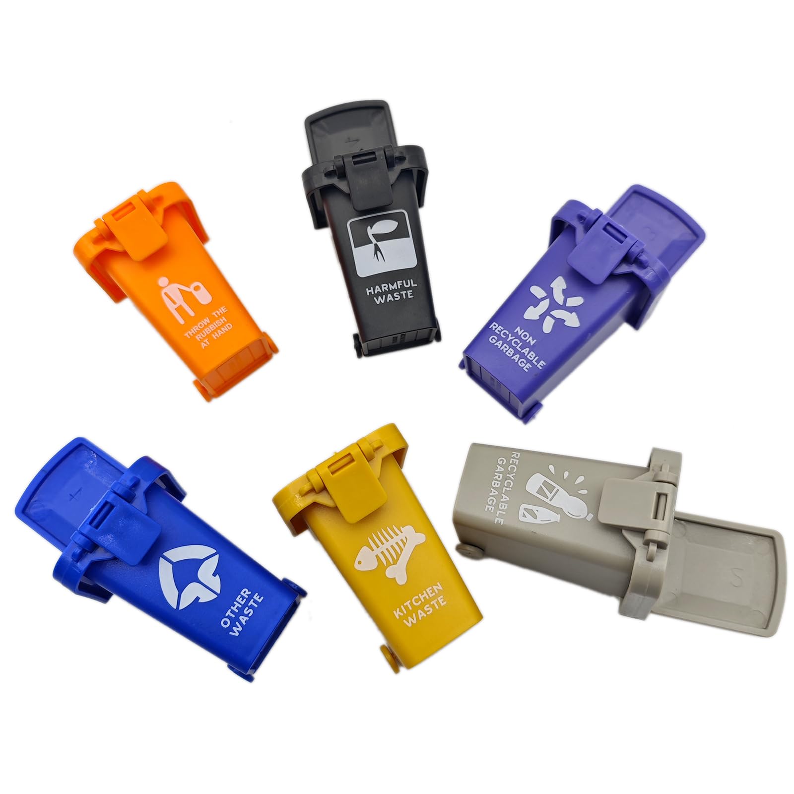 AITING Kids Garbage Classification Toy Vehicles Garbage Truck's 6 Trash Cans