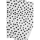 COVASA 2 Pack Black White Polka Dots Hand Towels for Bathroom,Soft Absorbent Boho Black Spots Doodle Kitchen Dish Towels,Modern Decorative Guest Bathroom Towels for Bath,Face,Shower,Gym 14"x28"