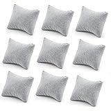 lansue6Pcs Velvet Bracelet Watch Pillow for Jewelry Displays (Grey)