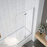 Xinyang 1200x1400mm Folding Shower Bath Screen 180 Hinged Reversible Glass view 6