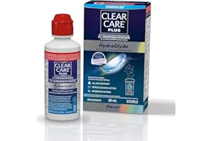 Clear Care Plus With HydraGlyde Contact Lens Solution, Travel Size Cleaning & Disinfecting Solution With Hydrogen Peroxide, 9