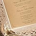 Jofanza 6.3 x 6.3 Inch 50PCS Ivory Wedding Invitations Cards with Envelopes Laser Cut Lace Flower Pattern Invites Card for Qinceanera Engagement Birthday Bridal Shower Graduation Party Invitation
