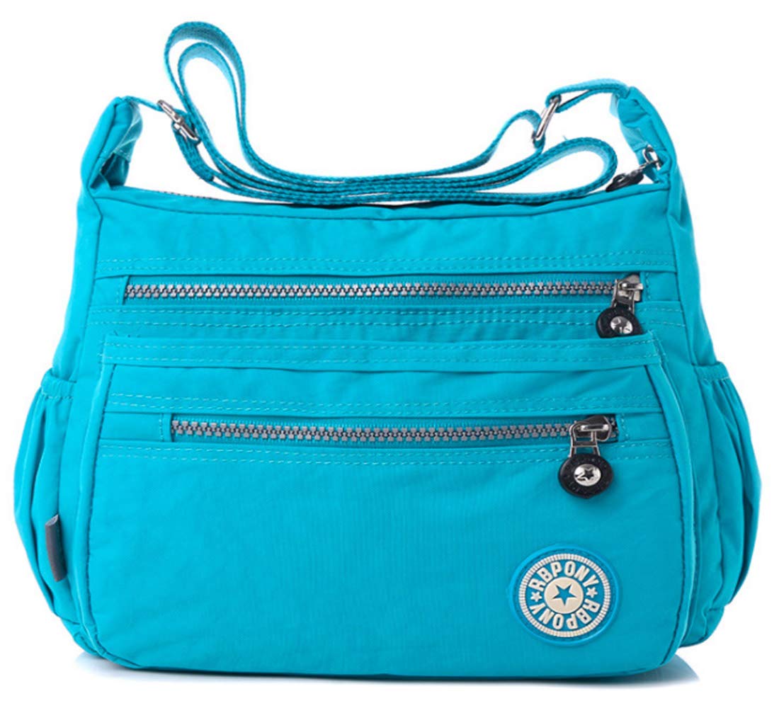 FiveloveTwo Women Multi Pocket Handbags and Purses Nylon Hobo Top-Handle Bags Shoulder Messenger Crossbody Bag Totes Satchels