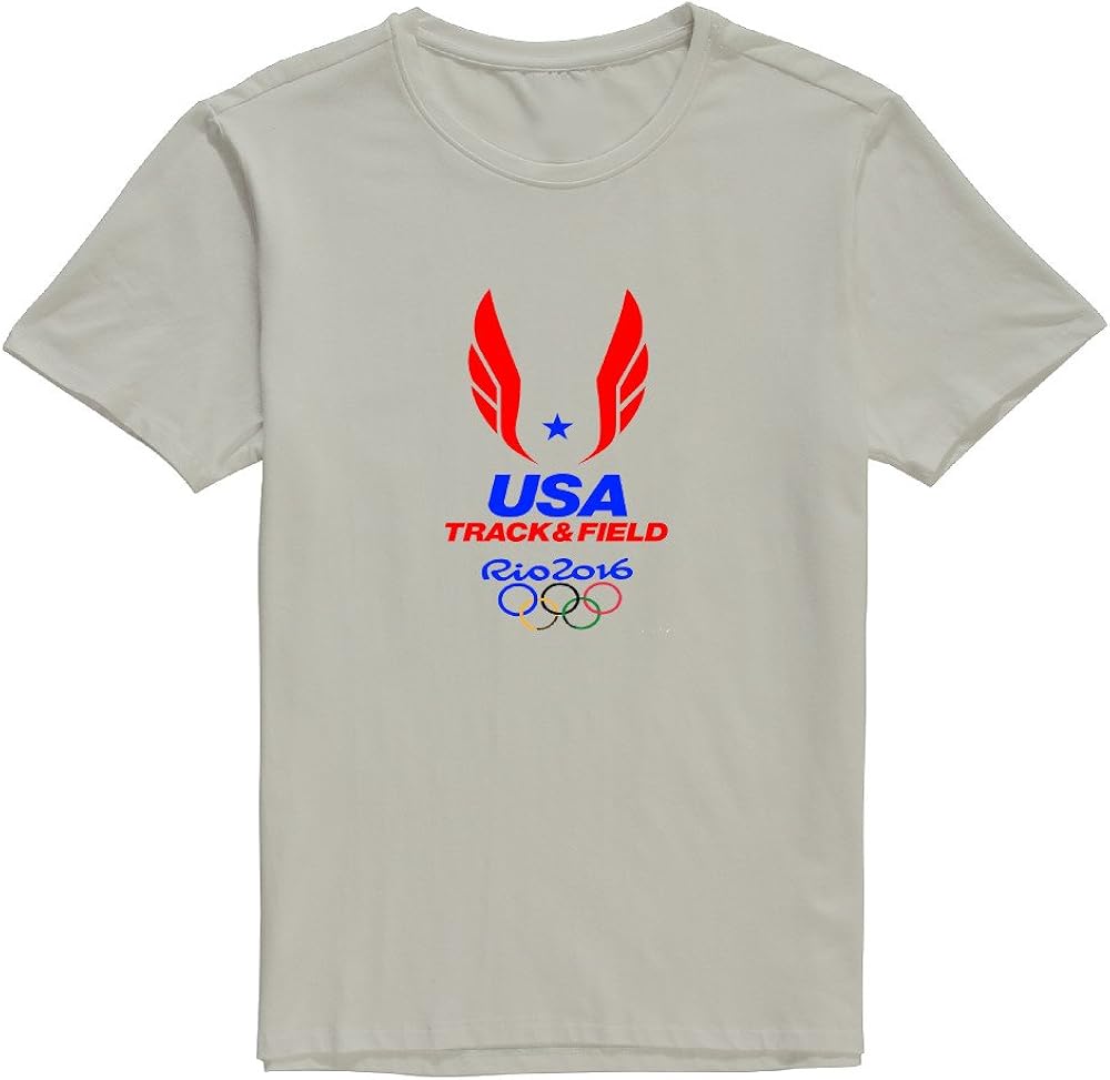 KNOT Men's TEAM USA TRACK AND FIELD RIO OLYMPICS 2016 Blank Design TShirt Natural US Size 3X