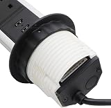 Long Life Lamp Company Pop Up Socket 3 UK Plug 2 USB Silver Kitchen Worktop 80mm view 8