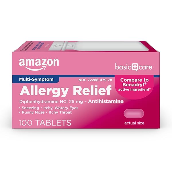 AMAZON BASIC CARE ALLERGY RELIEF DIPHENHYDRAMINE HCL 25...