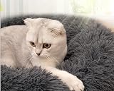 Fhodigogo Plush Donut Dog Cat Bed Fluffy Calming Round Warm Nest 3kg view 4