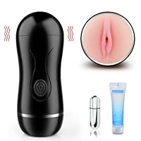 Vibrating Male Masturbator Cup Masturbation Toys with Powerful Vibrations Modes for Intense Stimulation, PALOQUTH Realistic Male Sleeve Stroker with Innovative Squeezable Panels for Customized Play