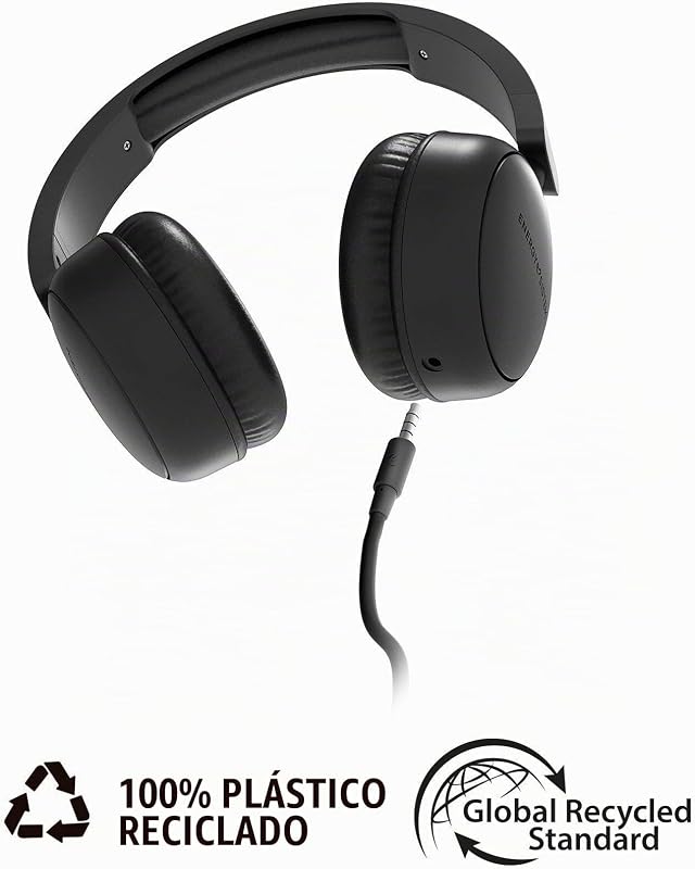 Energy sistem soundspire - fones de ouvido (plástico 100% reciclado, cabo removível, microfone, assistente de voz) - preto