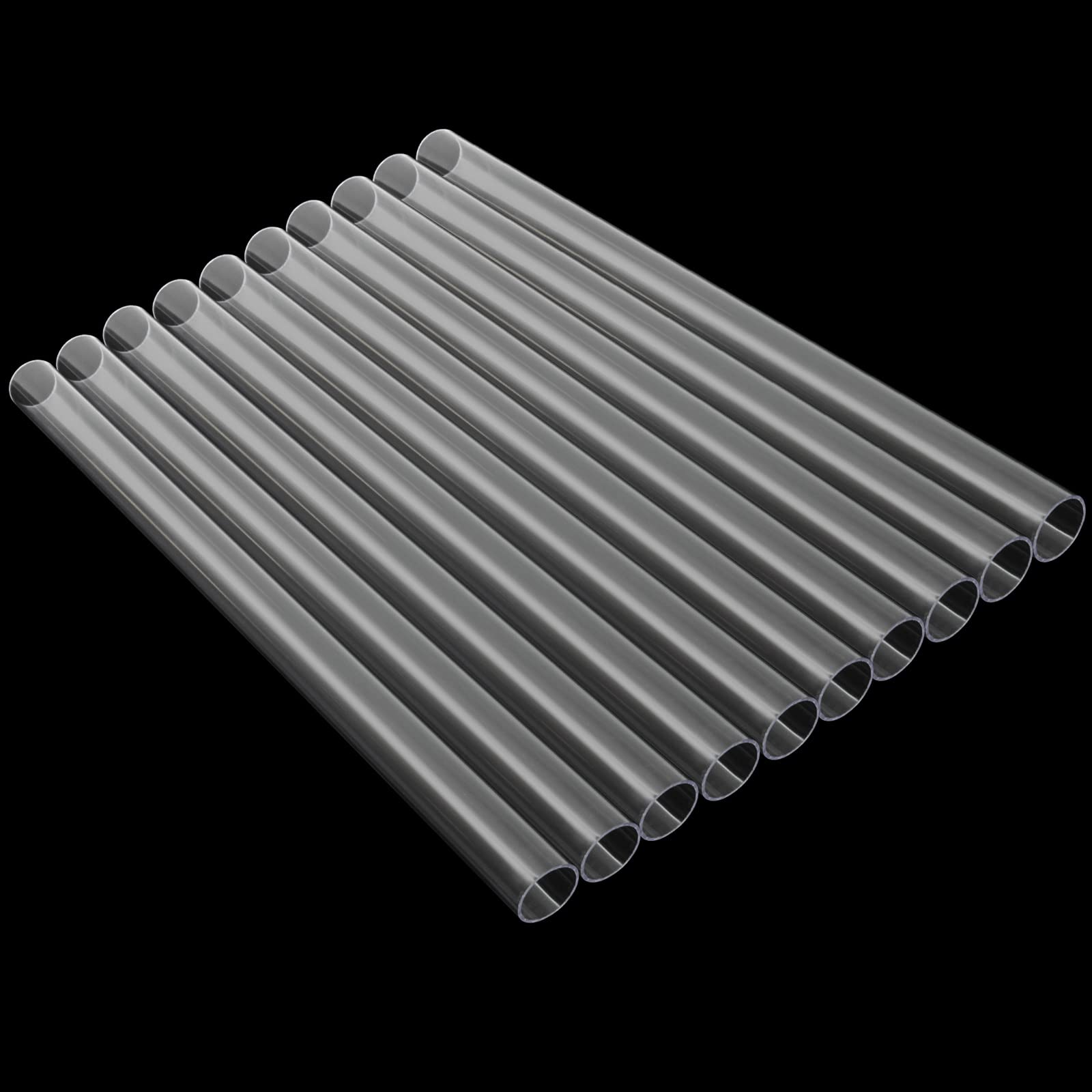 Photo 1 of 10PCS Rigid PETG Tube - 1" (25mm) OD 1mm Wall Thickness, 16" Length - Clear Plastic Tubing