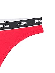 HUGO 3-Pack Repeat Logo Cotton Stretch Thongs