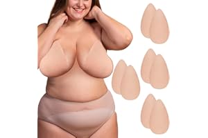 Jolbndcv 4 Pairs Invisible Breast Lift Tape Adhesive Sticky Push Up Bra Breast Lift Pasties for A-E Cup Large Breast