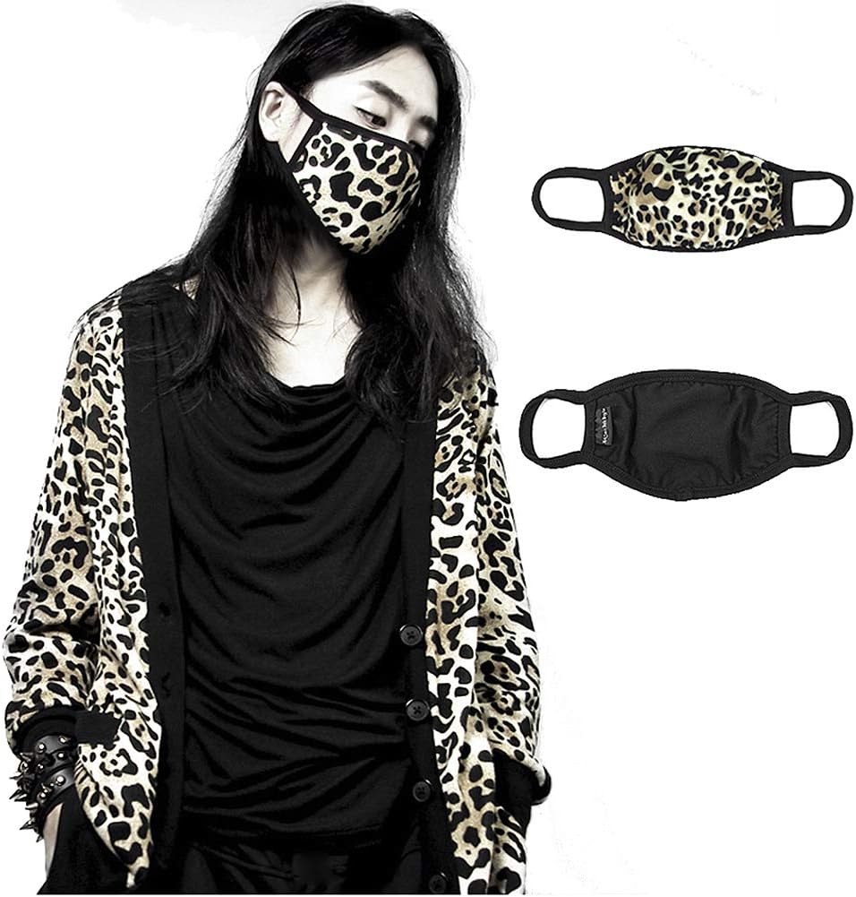 Dust Face Unique Mask Mouth Mask leopard print mask Half Face Mouth-Muffle 2 Layer Fashion Motorcycle Fashions